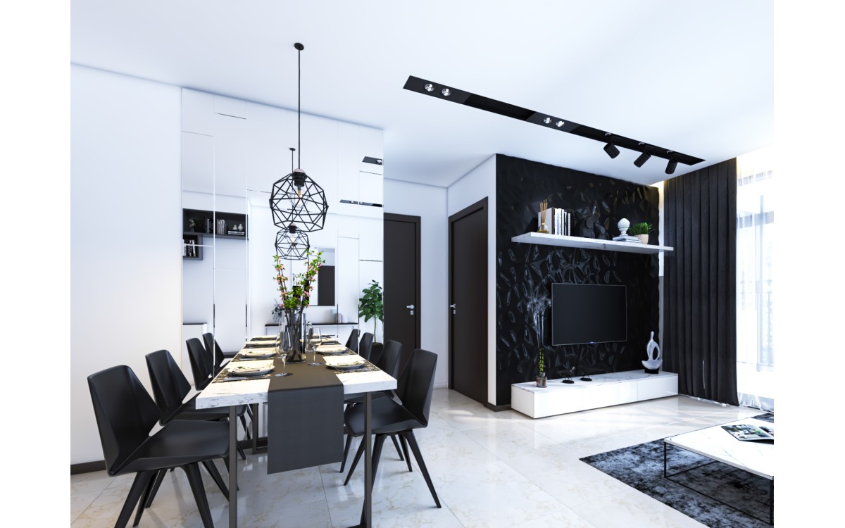 THIẾT KẾ THI C&Ocirc;NG NỘI THẤT TRỌN G&Oacute;I CĂN HỘ HIM LAM 80M2 - CHỊ VY